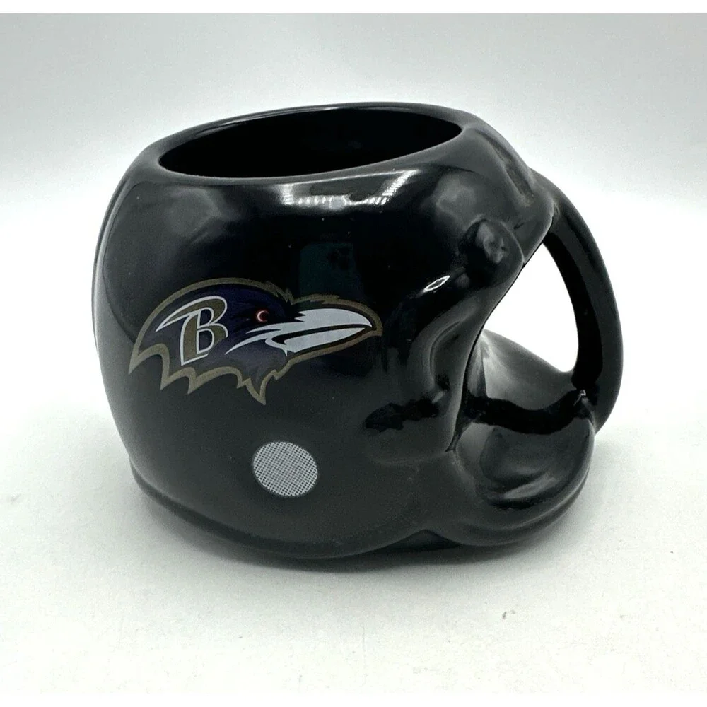 Baltimore Ravens Ceramic Helmet Planter, Caddy, Pencil Holder Black NEW